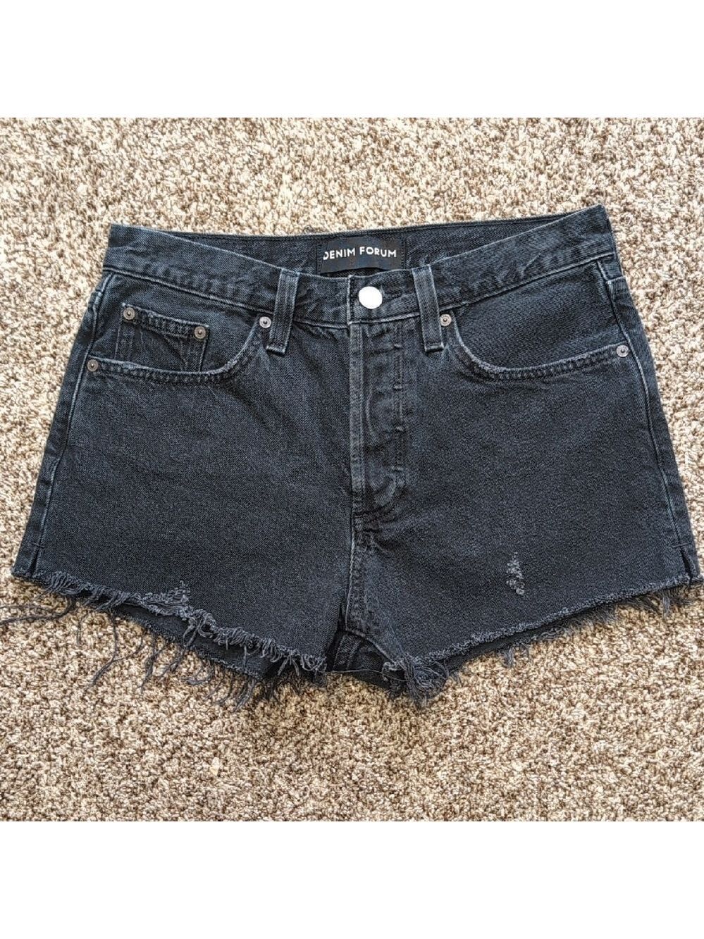 Denim Forum The Yoko Shorts Black Size 25